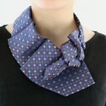Load image into Gallery viewer, women&#39;s blue ascot scarf
