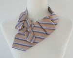 Load image into Gallery viewer, Women&#39;s Ascot Scarf In Pastels With Diagonal Stripes.
