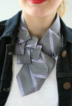 Load image into Gallery viewer, close up of modelled ascot scarf
