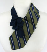 Load image into Gallery viewer, women&#39;s blue ascot with green stripes

