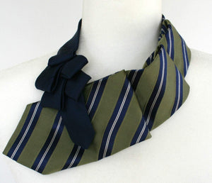 women's ascot in blue and green