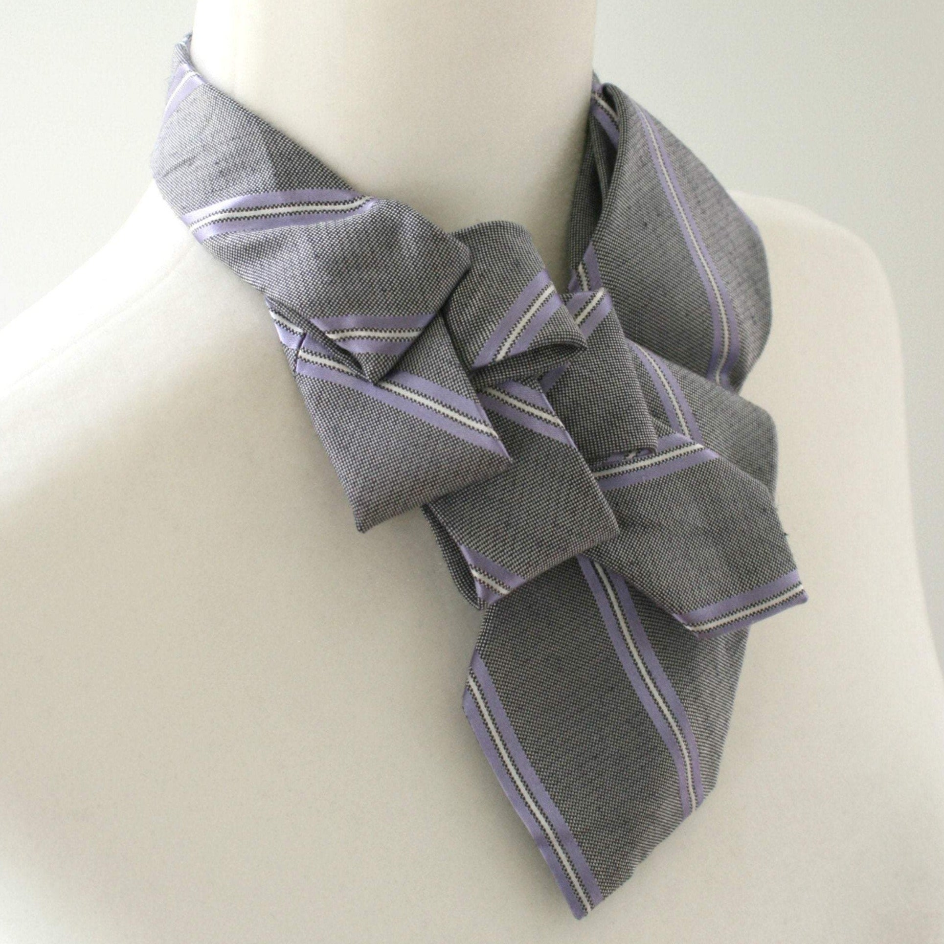 angled view of ascot scarf