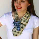 Load image into Gallery viewer, women&#39;s ascot scarf Yellow blue
