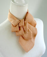 Load image into Gallery viewer, Women&#39;s Ascot Scarf Made From A Vintage Necktie In Peach
