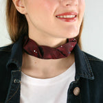 Load image into Gallery viewer, wine choker made from vintage tie
