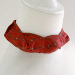 Load image into Gallery viewer, red choker made from vintage tie
