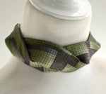 Load image into Gallery viewer, green and grey silk choker

