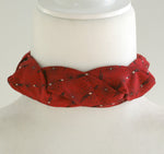 Load image into Gallery viewer, red choker made from vintage tie
