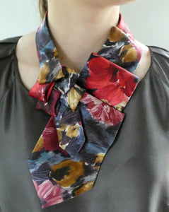 floral ascot scarf