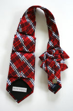 Load image into Gallery viewer, Red Plaid Ascot Scarf
