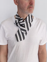 Load image into Gallery viewer, grey and white striped ascot

